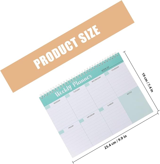 Generic Weekly Planner Notepad Double Coil to Do List Planner Daily Schedule Notepad Appointment Pad for Office and Study Management