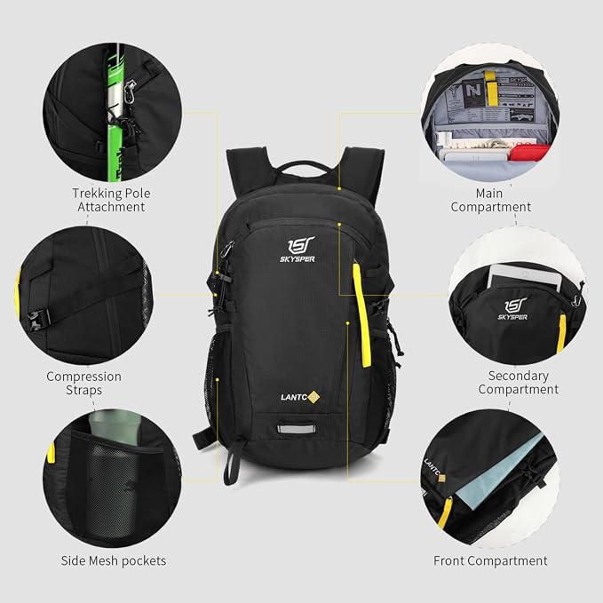 SKYSPER Small Hiking Backpack, 20L/30L Lightweight Travel Backpacks Hiking Daypack for Women Men