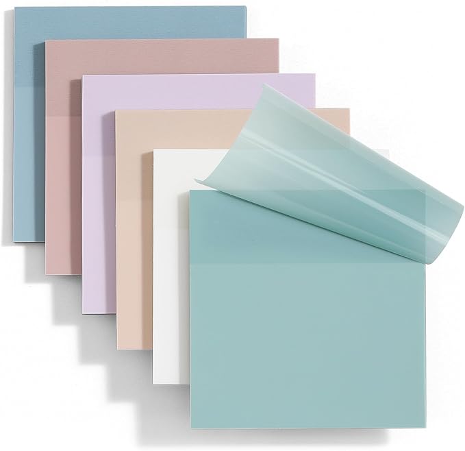 Transparent Sticky Notes - Pastel Color Clear Sticky Notes, 3x3 inch, Waterproof, 300 Sheets for College, School & Office