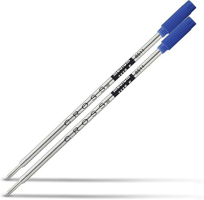 Cross Ballpoint Pen Refill - Refill for Consistent Ink Flow - Quick-Drying - Blue - Medium - 2Pack