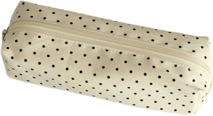Pencil Case Aesthetic Pencil Pouch for Women Pencil Case Small | CetyVoyie Pencil Case, Pencil Pouch for Women, Pencil Case Small, Pencil Pouch Aesthetic(Beige polka dots)