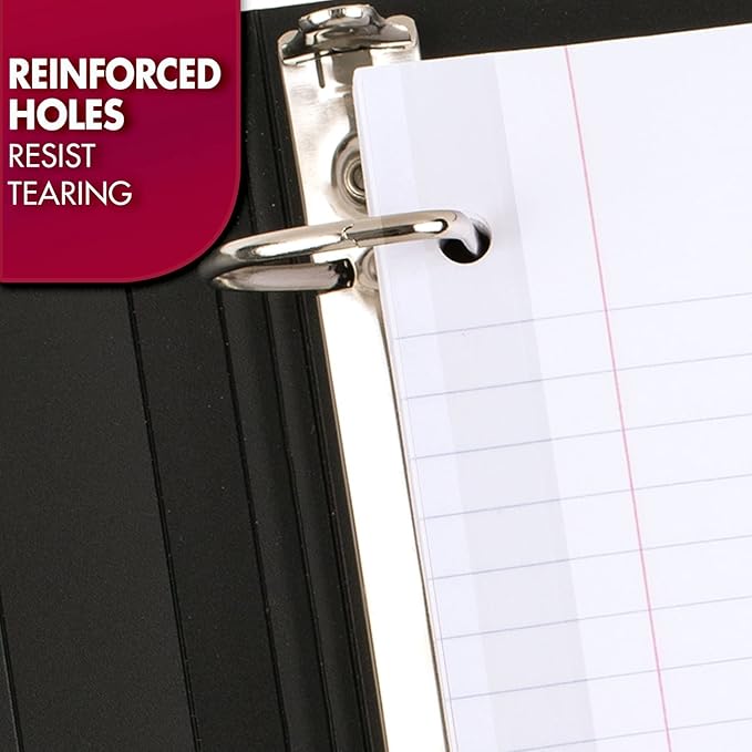 Mead Loose Leaf Paper, 3 Pack, Notebook Paper, Wide Ruled Filler Paper, Reinforced, 8 x 10.5, 100 Sheets per Pack (38038)