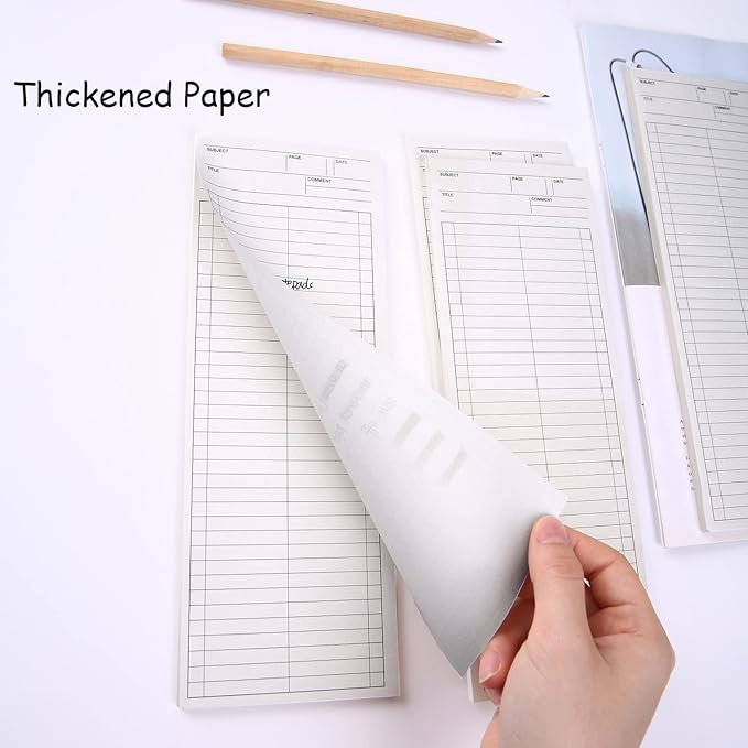 4 Pack To Do list Notepads, 9.8 × 3.5 inches Long Strip Notepad, College Ruled, Memo Pads for Planning, Tasks, Reminders, Home, Office, 50 Sheets Per Note Pads (Vertical Lined)