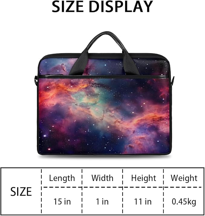 Galaxy Laptop Sleeve Case for 13-15 inch Computer Bag Protective Laptop Handle Bag for Women Men