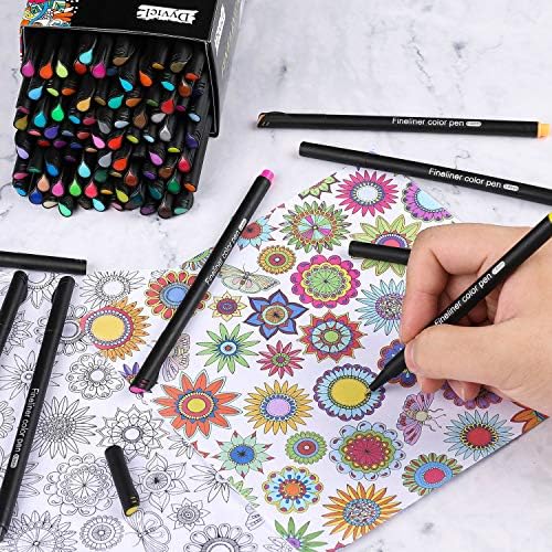 Dyvicl Journal Planner Pens Colored Pens, 60 Colors 0.4mm Fineliner Pen Set Fine Point Markers Drawing Pens for Journaling, Note Taking, Calendar, Adult Coloring, Scrapbooking
