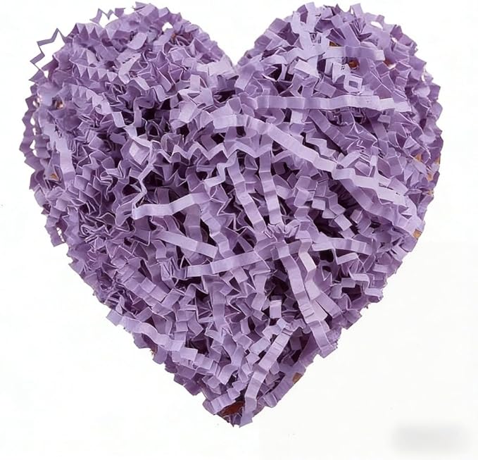 LKQBBSZ 50g Crinkle Cut Paper Shred for Easter Decor Gift Basket Filler, Gift Box Filler Paper Shreds, Raffia Grass for Gift Wrapping (Purple)