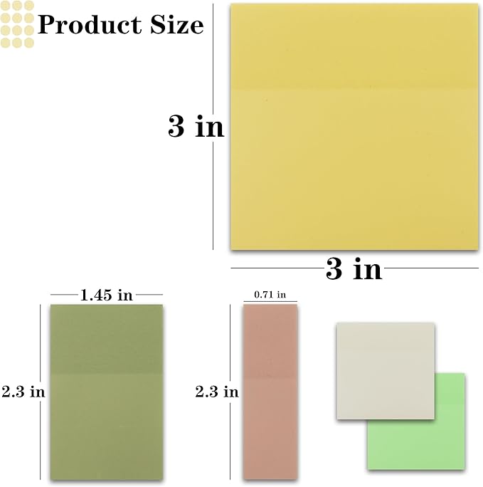 YOUDEFUL Transparent Sticky Notes, 3"x3" Clear Sticky Notes, Waterproof Translucent Sticky Note Pads for Books Annotation, Clear Post it Notes for Bible Journaling Study, School Office Supplies