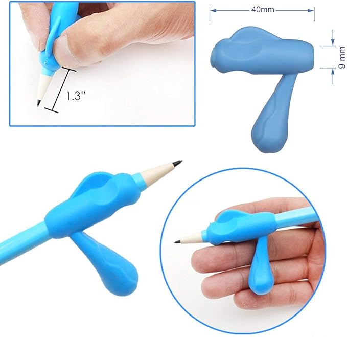 Pencil Grippers for Kids Handwriting 20Pcs Finger Grips Holder Ergonomic Writing Aid Grip Posture Correction Training Tools for Children Preschoolers Adults(6 Types)