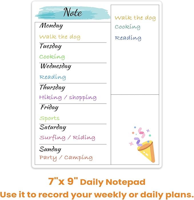 Dry Erase Magnetic Calendar for Refrigerator - 15"x 11.5" Monthly Calendar Whiteboard + 9" x 7" Weekly Planning Board, Fridge Calendar Magnet