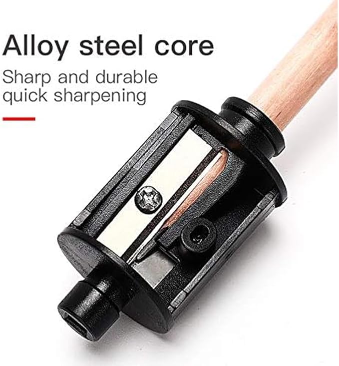 High-Speed Automatic Pencil Sharpener, Black Portable Battery-Powered Colored Pencils Sharpener (6-8mm), Perfect for Kids Students and Personal Use at Home School or Office by JinZeFa