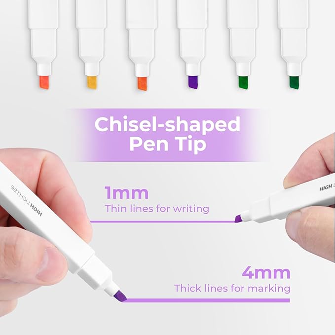 M&G 6 Pcs Pastel Highlighters, Assorted Colors, Quick-Dry No-Bleed Ink with Chisel Tip, Easy Grip Design for Journaling, Planners, and Office Documents