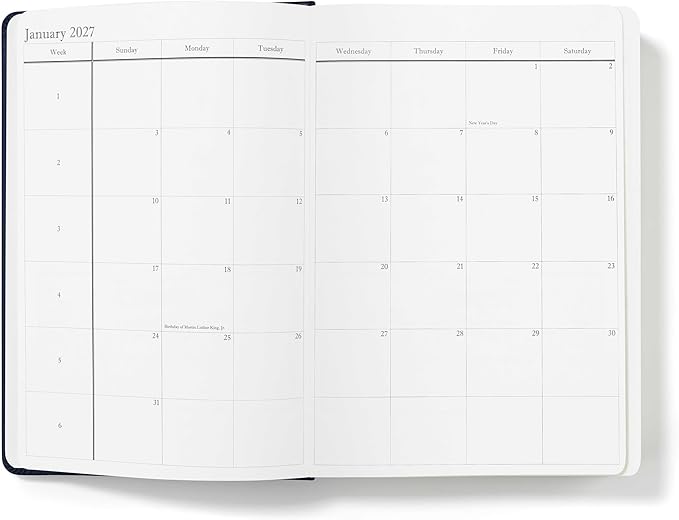 Wykeham's Executive 2026-27 Daily Journal Planner – Customization Available – Mid-Year Academic Diary – July 2026 to June 2027 (Personalized Royal Blue, 8.5"×5.5")