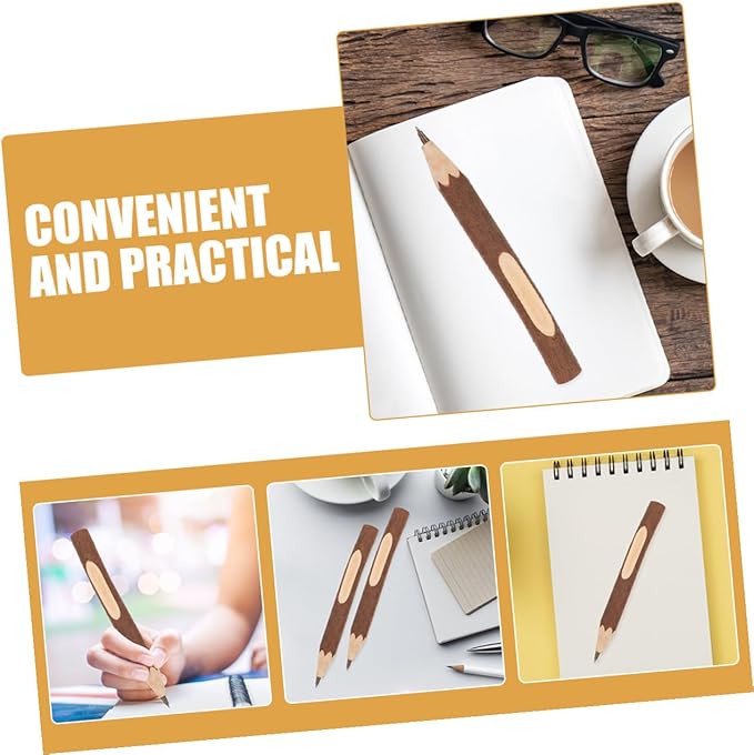 10pcs 17cm Wood Ballpoint Pens Natural Tree Bark Texture Biodegradable Writing Supplies Portable Creative Wood Pens for Office and Daily Use