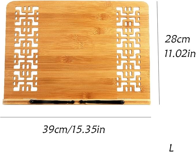 Book Stand for Reading Book Holders Simple Book Holder Wooden Bookstand Multi-functional Book Holder Height Adjustable Cookbook Stand Book Stand for Desk (Size : L)