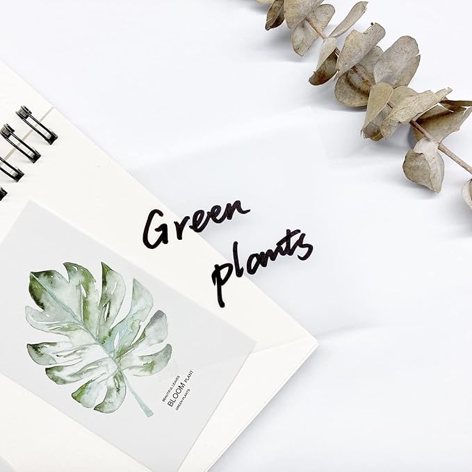 6Pack Transparent Sticky Notes, Clear, 3’’ x 3’’ Translucent, Waterproof See Through, 300 Sheets