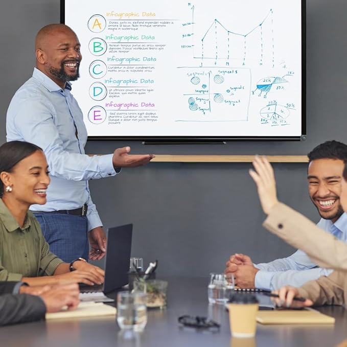 XIWODE 32x44 Inch Large Magnetic Dry Erase Board, Wall-Mounted Whiteboard Black Aluminum Frame, Smooth Durable No Ghosting for Home School Office Conference