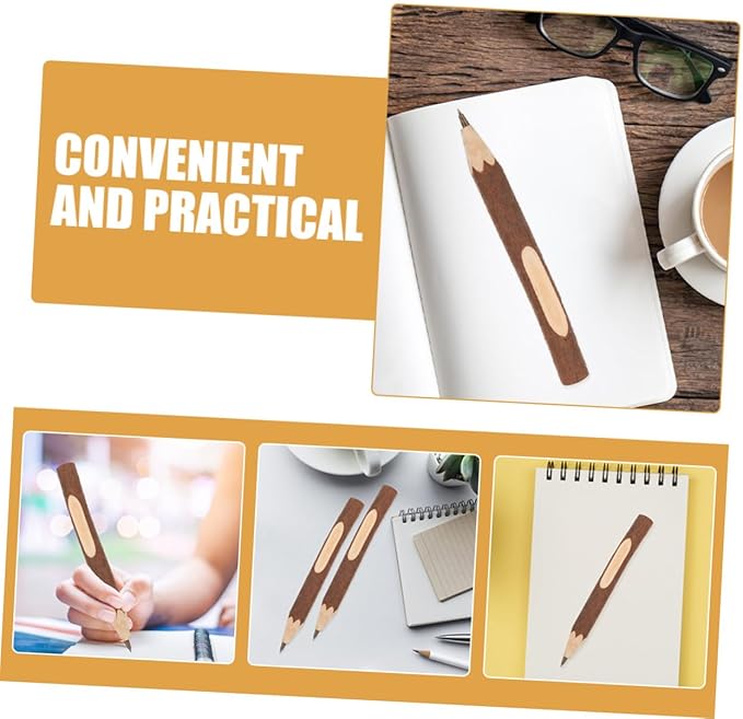 CALLARON 10pcs Creative Wooden Ballpoint Pens 17cm Natural Tree Bark Texture Portable Writing Supplies Eco-friendly Biodegradable Office School Use