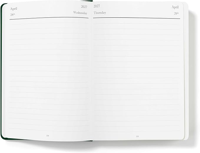 Wykeham's Executive 2026-27 Daily Journal Planner – Customization Available – Mid-Year Academic Diary – July 2026 to June 2027 (Racing Green, 8.5"×5.5")