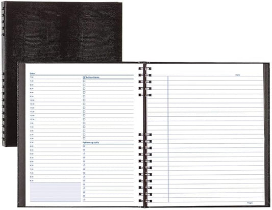 NotePro Undated Daily Planner, Black, 200 Pages,10 3/4 x 8-1/2 Inches
