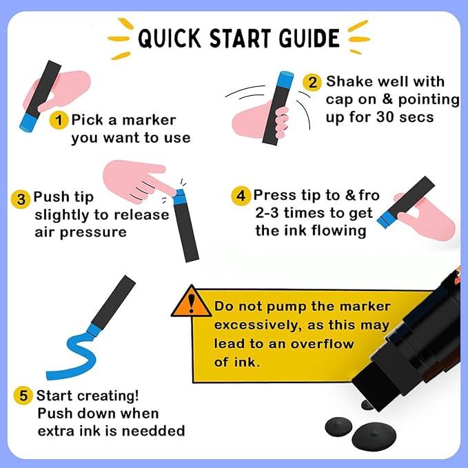 Chalkola 15mm Jumbo Car Window Markers for Glass Washable | (4 Pack - 2 White, 2Black) Thick Chalk Pens, Safe Erasable Liquid Chalk Markers for Blackboard Chalkboards, Glass Board, Auto, Mirror
