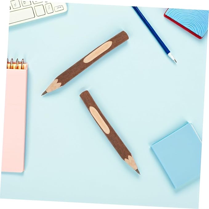 COHEALI Natural Wood Ballpoint Pens 13cm Biodegradable Bark Writing Pens 10pcs for Home and Office Use