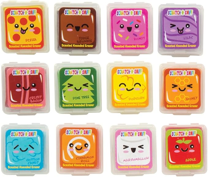 Raymond Geddes Wacky Whiffs Kneadable Scented Erasers (Pack of 72)