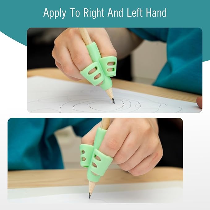 Pencil Grips for Kids Handwriting, 6 Pack Ergonomic Children Writing Aid, Training Posture Correction Tool, Pen Gripper, Cute Butterfly Shape Design for Kids and Preschoolers