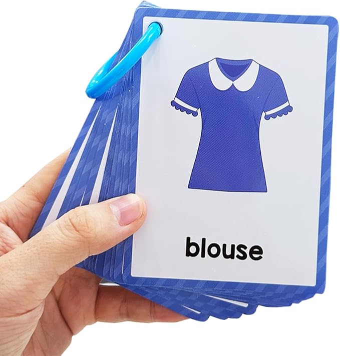 Lachilly Clothes Learning Flashcards, High Frequency Words, Beginning Reading, Kindergarten to 1st Grade, ESL Teaching Materials, Autism Learning Materials, Vocabulary Building, 15 Cards, 28 Words