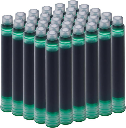 Jinhao Fountain Pen Green Ink Cartridge International Standard 2.6mm Bore Diameter Ink Refill Set of 30 PCS