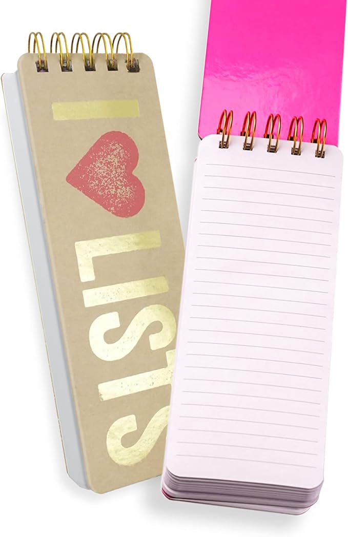Eccolo Tall Spiral Memo Pad 300 Pages 150 Sheets List Notepad for Office