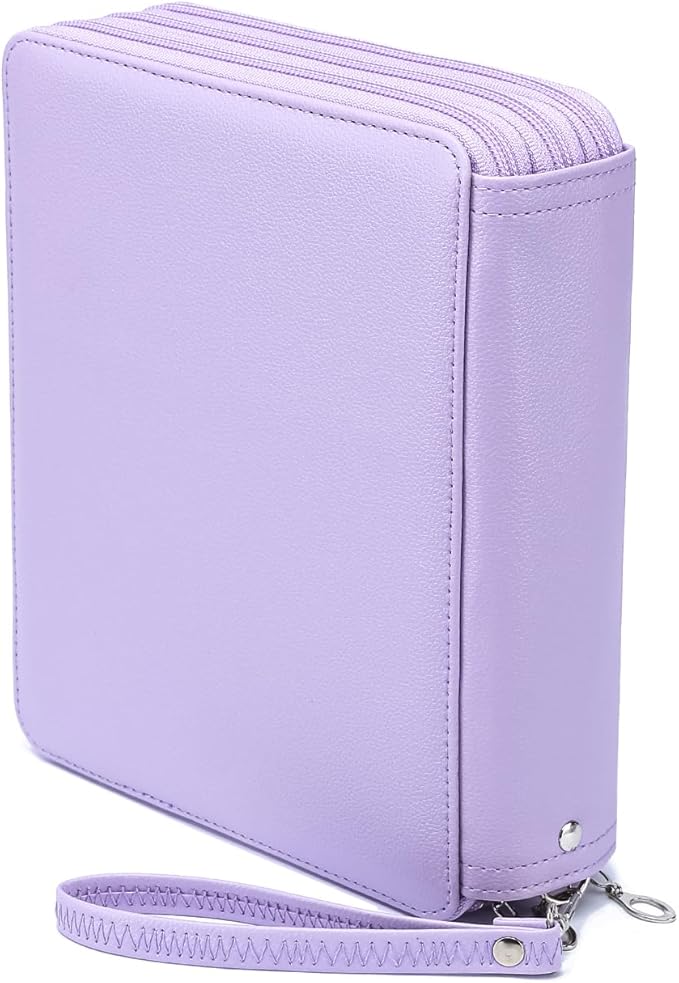YOUNGCOL 120 Slots Colored Pencil Case Color Pencil Organizer Storage Large Capacity Pencil Holder(Purple, 120 Slots)