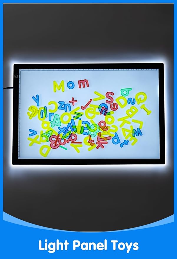 66 Pcs Translucent Letters and Numbers – About 2 Inches - Plastic Alphabet Letters for Kids – Ideal for Light Table Activities, Counting & Spelling Fun