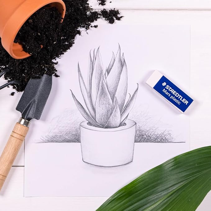 STAEDTLER Mars Plastic Vinyl Erasers (20-Pack), White Erasers for Clean & Precise Results - Latex-Free, Minimal Crumbling