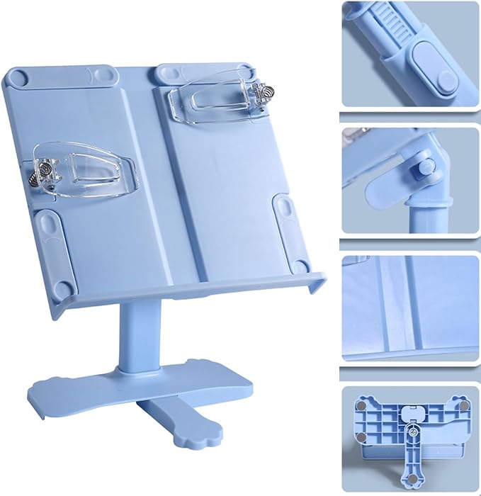 Adjustable Books Stand with Foldable Design Reading Holders for Home School Use Multi Angled Reading Stand