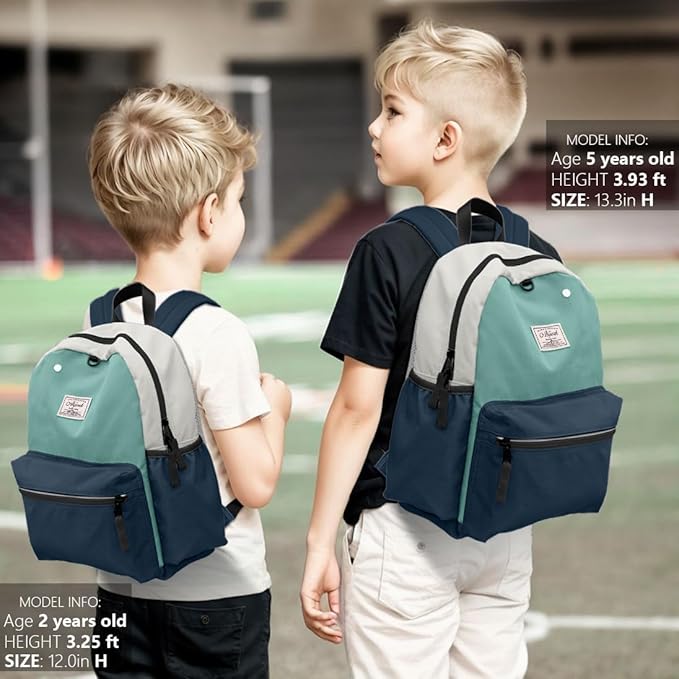 atgark Toddler Backpack for Boys 2-5: Preschool Kindergarten 13" Daycare Backpacks Fit A4 Folder