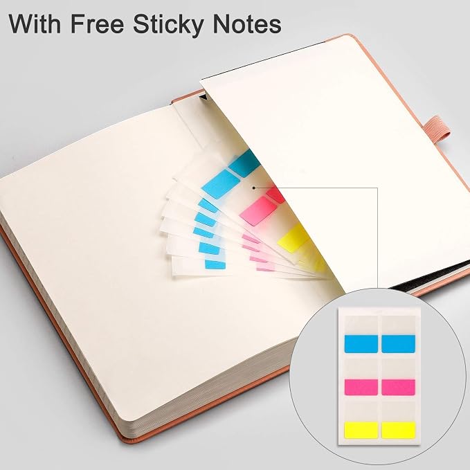 EMSHOI Lined Journal Notebook, 256 Numbered Pages, A5 Size (5.7'' x 8.3'')