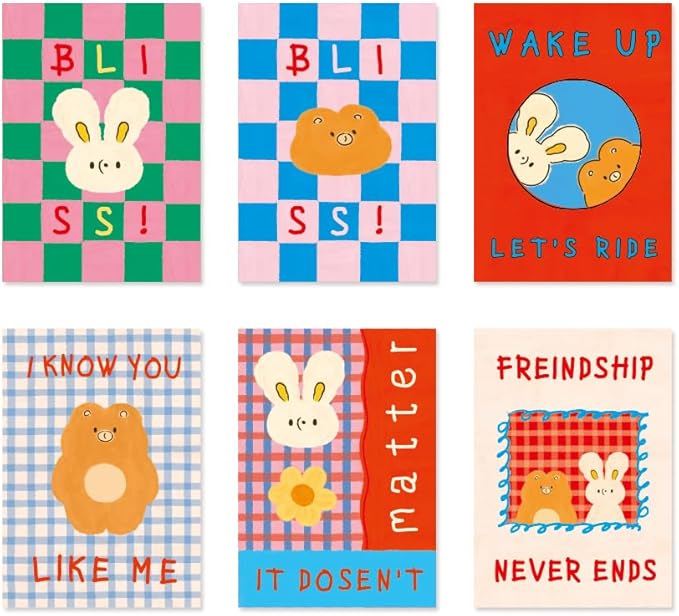 Monolike Mini Unmatched Friends Line Note 6P B SET_Mini note, Pocket note, Line note, a portable note, 105x148mm, 48pages
