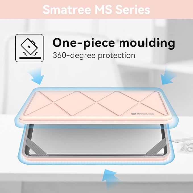 Smatree MS98 Hard EVA Protective Sleeve Case with Stand Compatible for 16 inch ASUS Vivobook Pro 16X OLED M7600, for 16 inch ASUS ExpertBook B5 Flip OLED B5602F/B5 OLED B5602, Pink