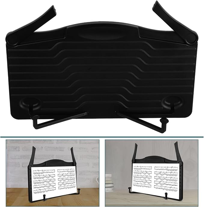OSALADI Music Stand for Sheet Music Portable and Sturdy Book Holder for Practice Performances and Study Reliable Music Rack for Digital Piano Textbooks and More