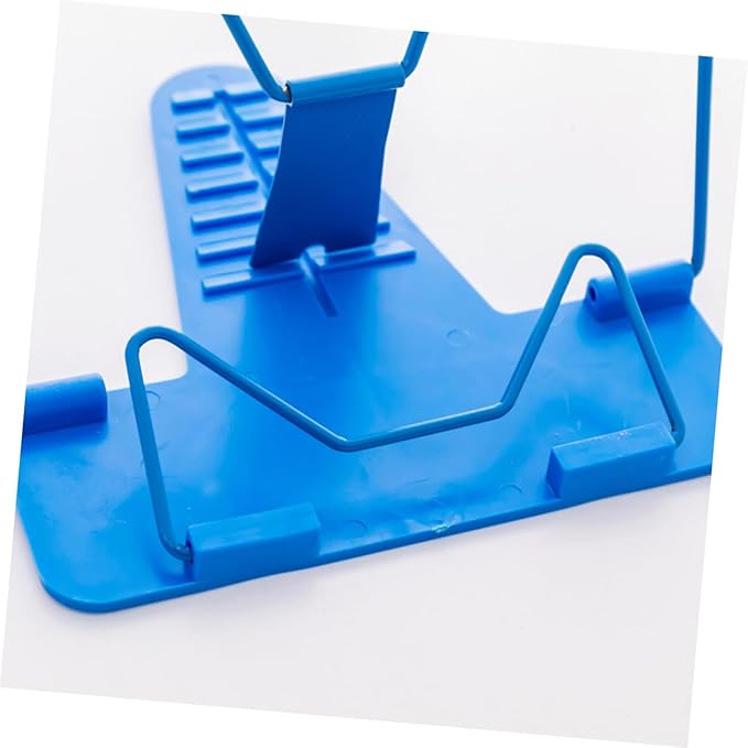 OSALADI 2PCS Adjustable Reading Bracket Book Stand with Smooth Surface Multi-Angle - Support for Home Office Dorm Lightweight Portable Reading Shelf Blue