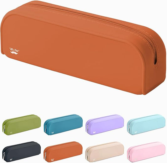 Mr. Pen- Silicone Pencil Case, Aesthetic Pencil Bag for Women, Makeup Pouch, Multifunctional Pouch for Stationery, Cosmetics and Electrical Goods Storage