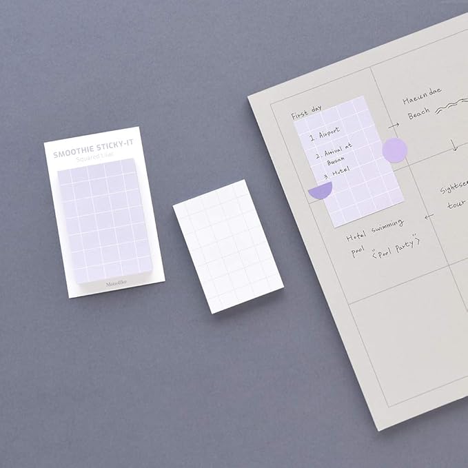 Monolike Smoothie Squared Sticky-it - 5p Set Self-Adhesive Memo Pad 50 Sheets