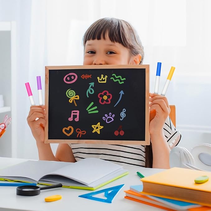 STOBOK 12 Colors Washable Neon Erasable Liquid Pens for Kids Led Writing Boards Dry Erase Markers Vibrant Colors for Drawing and Doodling on Whiteboards and Blackboards
