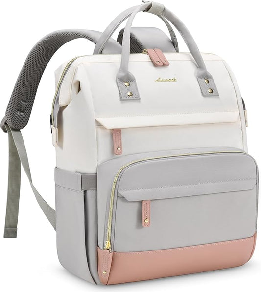 LOVEVOOK Laptop Backpack for Women, 15.6 Inch Work Business Backpacks Purse With Large Capacity, Waterproof Nurse Bag College Bookbag for School, Waterproof Casual Daypack for Travel