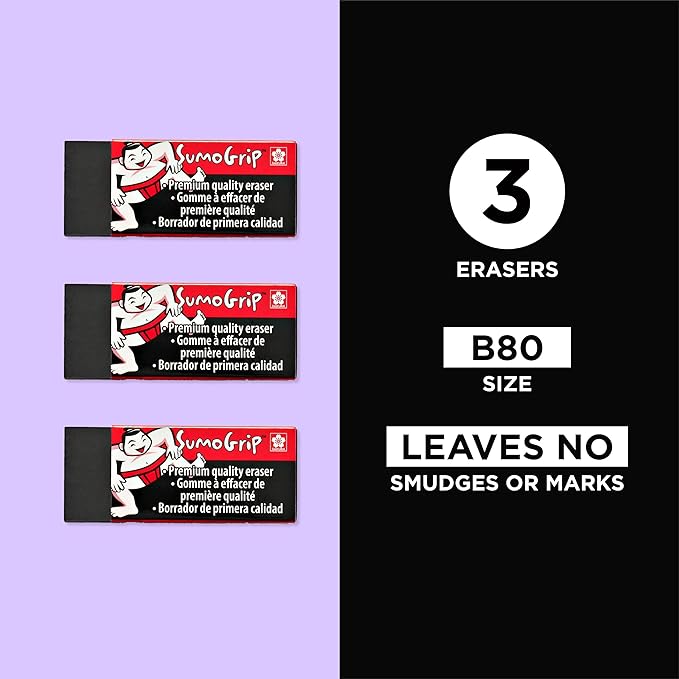 SAKURA 50258 Sumogrip Premium Block Eraser