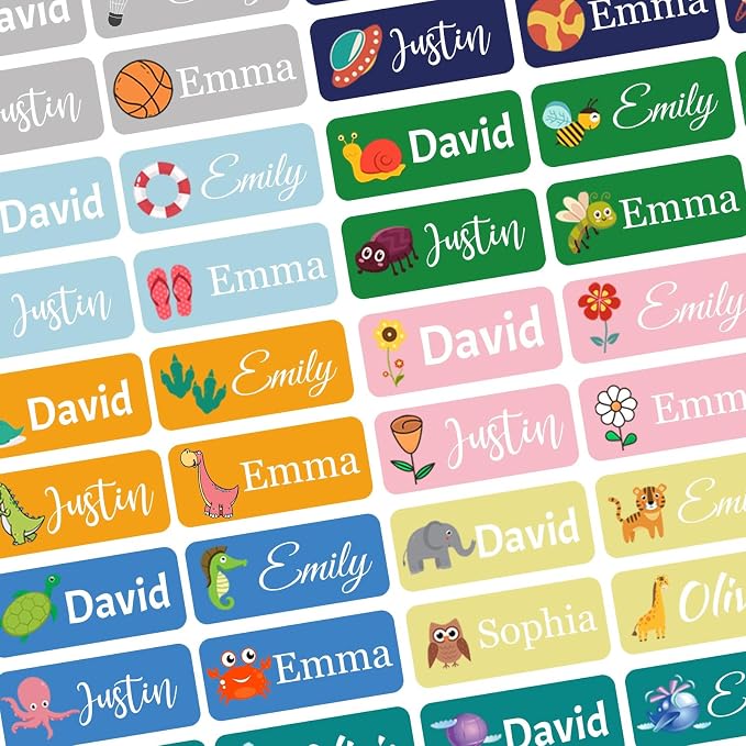 Personalized Name Labels for School Supplies 100 Pcs Custom Waterproof Name Stickers Customized Daycare Water Bottles Pencil Labels,1.2"x 0.5"