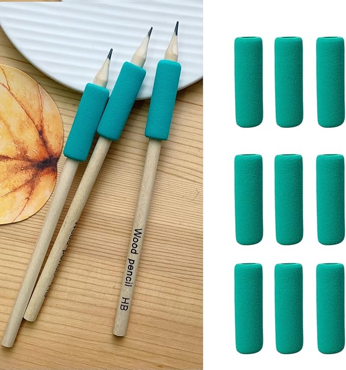 10Pcs Pen Grip Foam Pencil Holder Grip Ergonomic Writing Aid Grip For Righties Leftie Kid Preschooler Handwriting