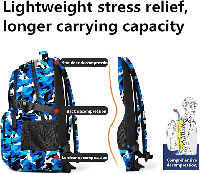 Casual Lightweight Backpacks for Boys & Girls, School Bookbags, 15 "Laptop Backpack, Travel Bag (212-slan)