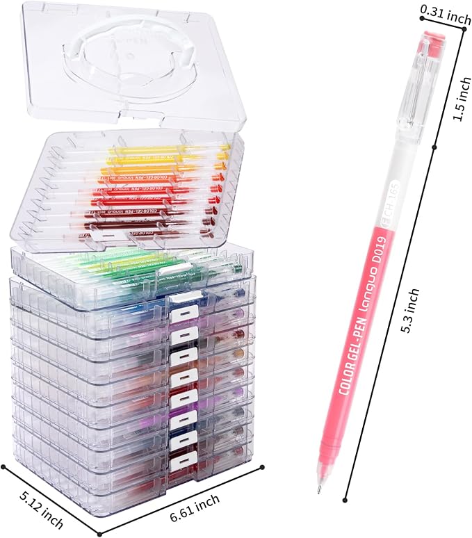 Gel Pens For Coloring,99 Pack Colored Pen for Black&White Paper,0.6MM Point