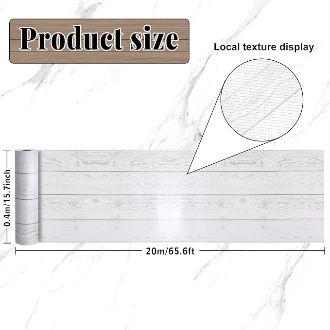 White Wood Bulletin Board Roll Non-Woven Fabric Poster 15.7"×65.6ft
